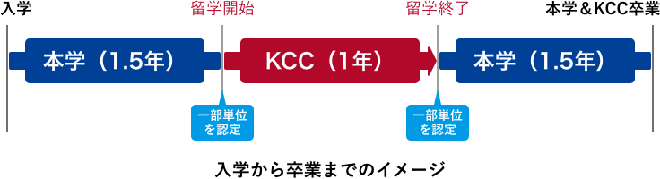 入学から卒業までのイメージ