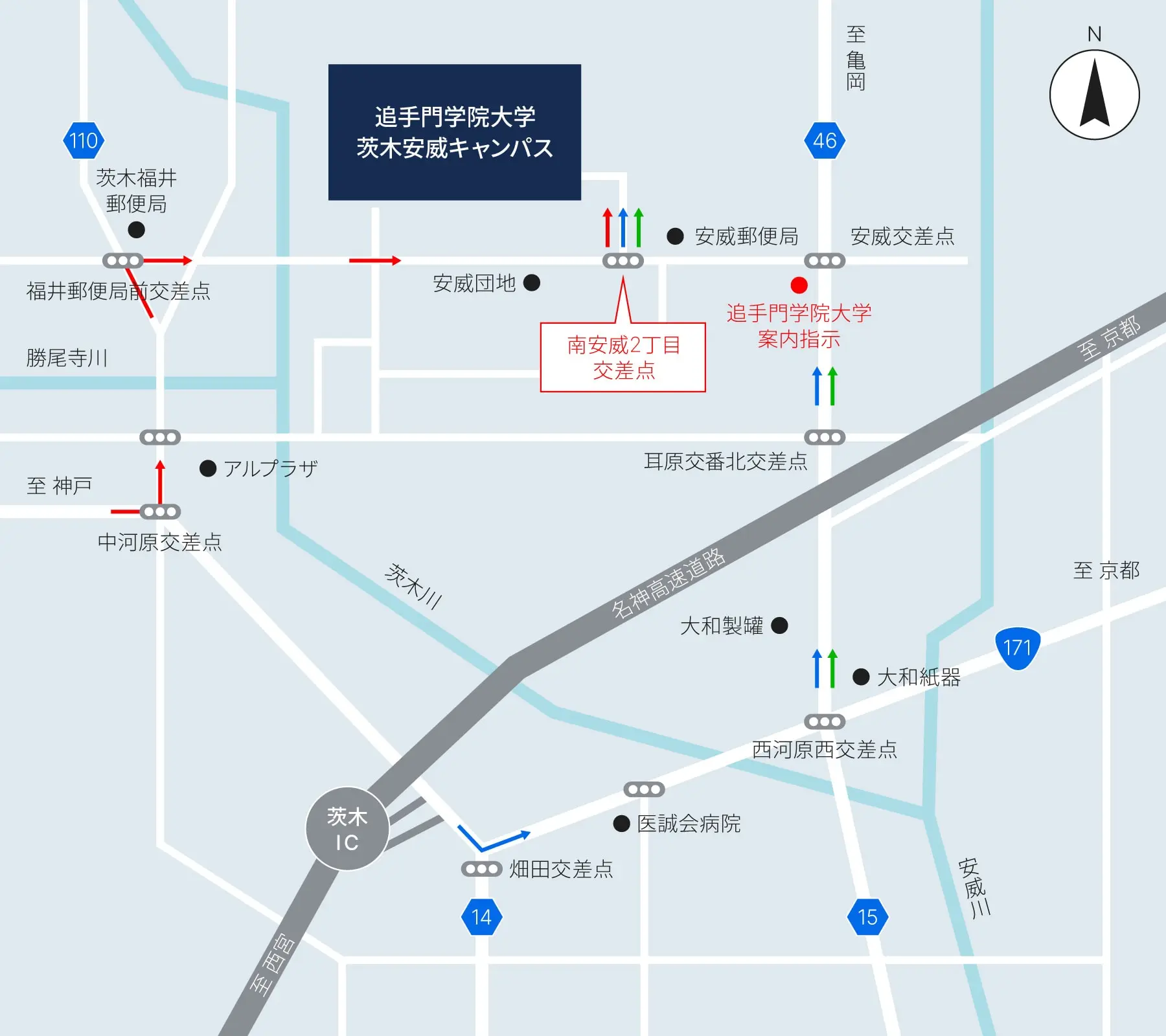 自動車でのアクセスマップ