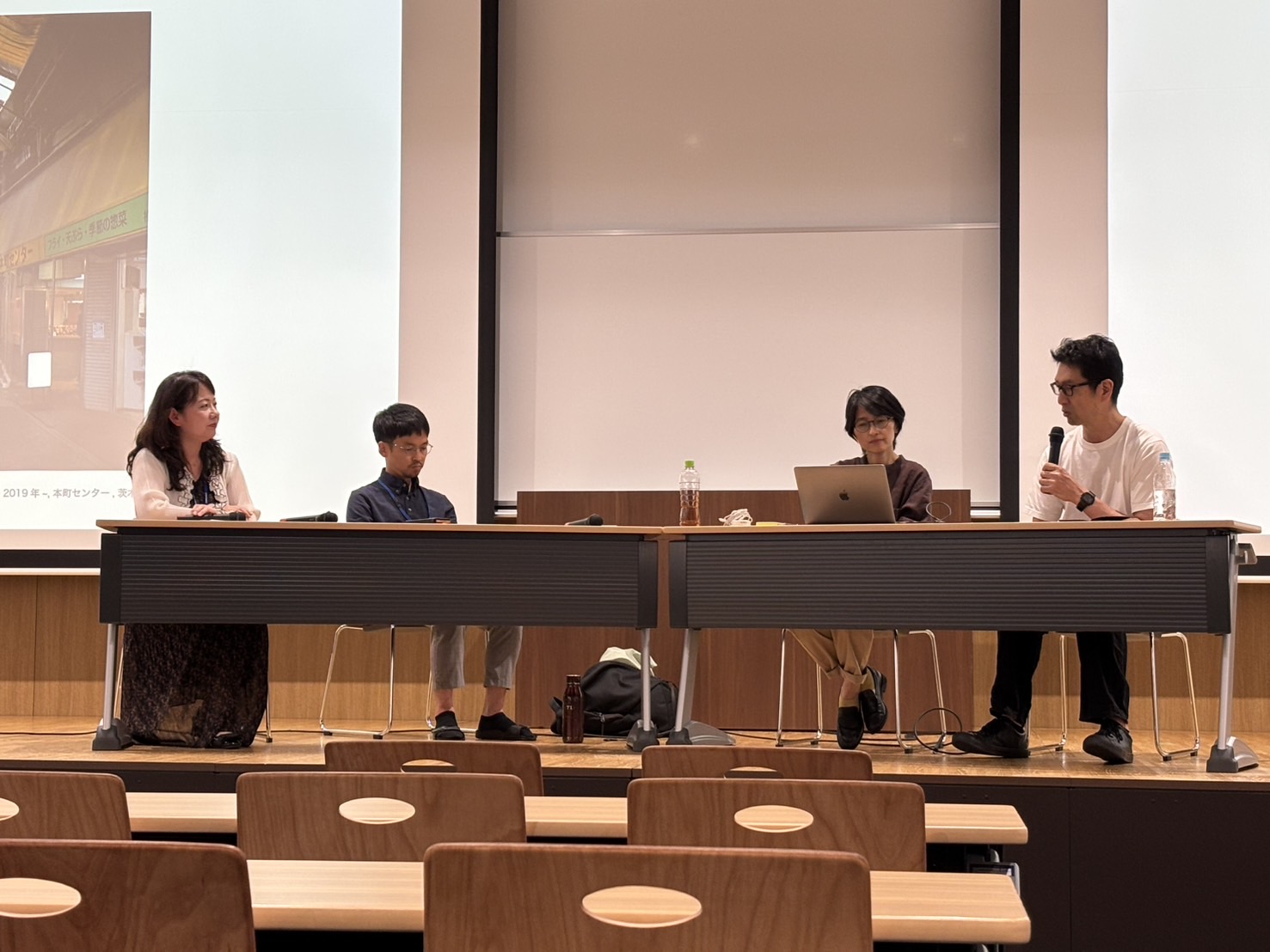 講演の様子（長町先生・髙嶺先生・藤本さん・稲垣さん）